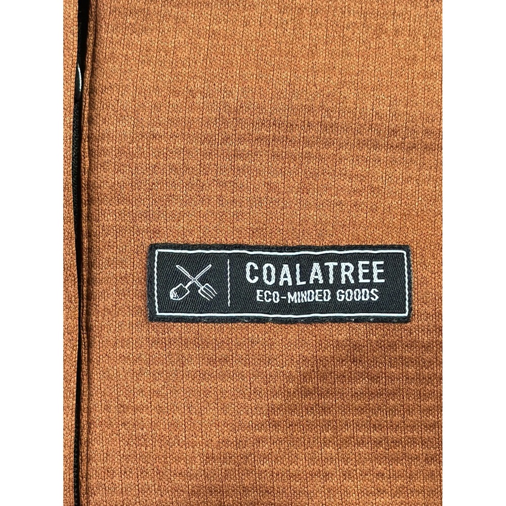 Coalatree The Baseline Midlayer Hoodie Orange Full Zip Waffle Knit Fleece Mens S - Picture 2 of 10